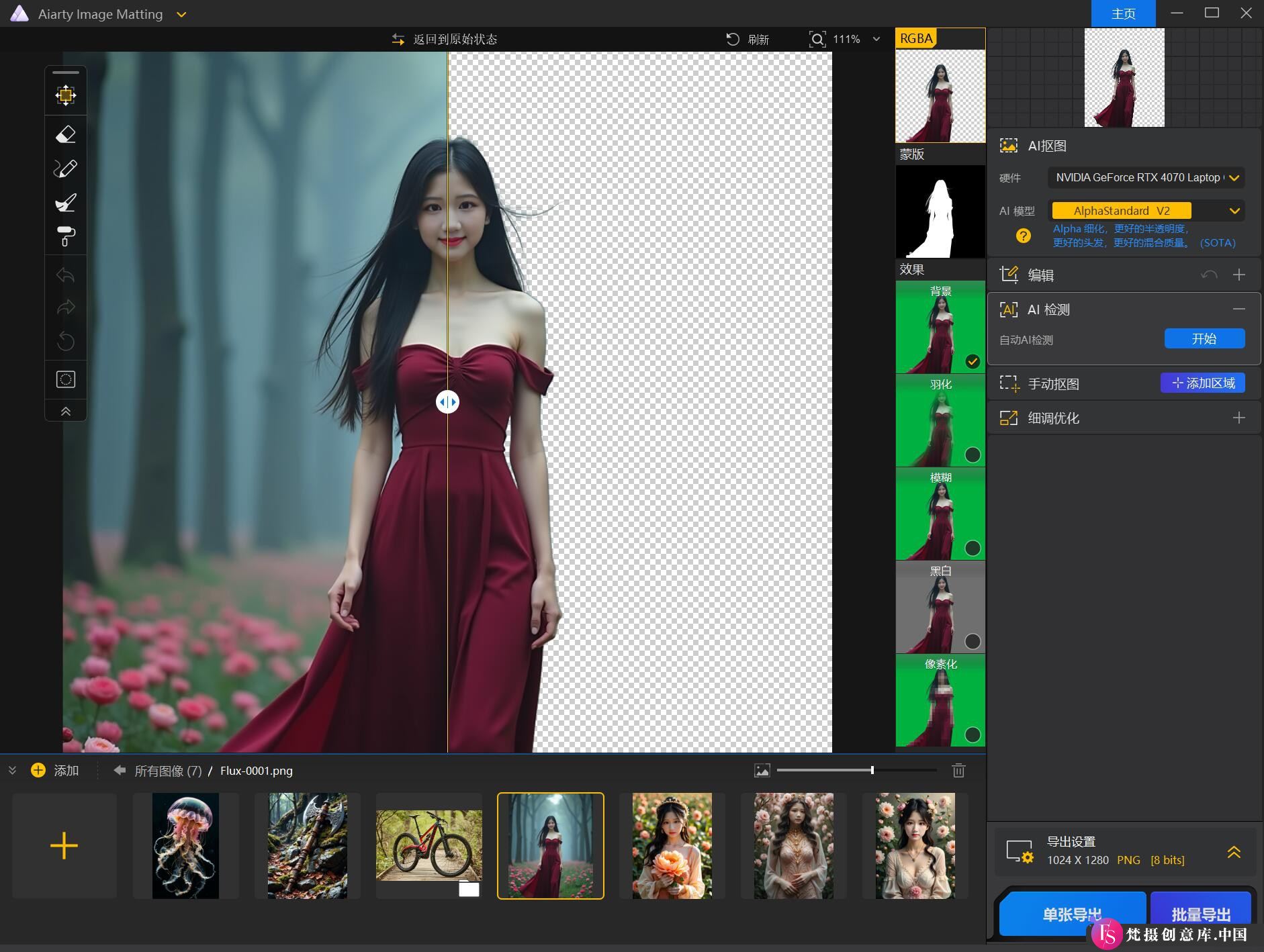 图片[4]-平面软件AI人工智能一键抠图软件Aiarty Image Matting v2.3.0汉化版WIN版-梵摄创意库