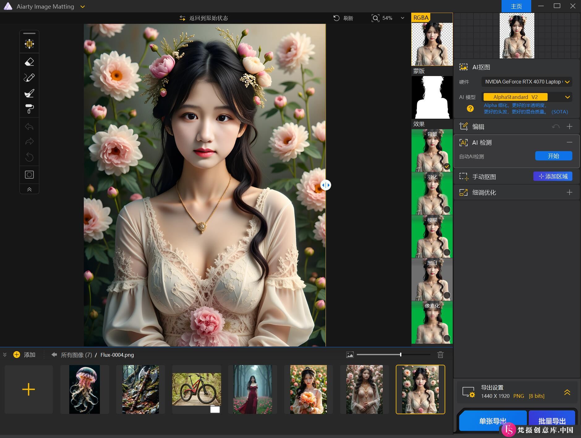 图片[6]-平面软件AI人工智能一键抠图软件Aiarty Image Matting v2.3.0汉化版WIN版-梵摄创意库