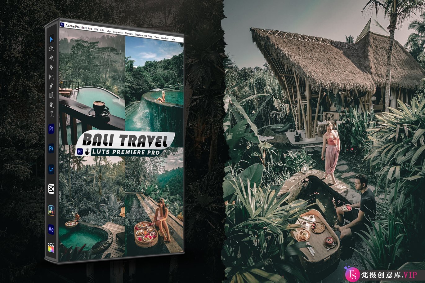 巴黎旅行电影胶卷风LUT预设Bali Travel Presets助力视频调色创作