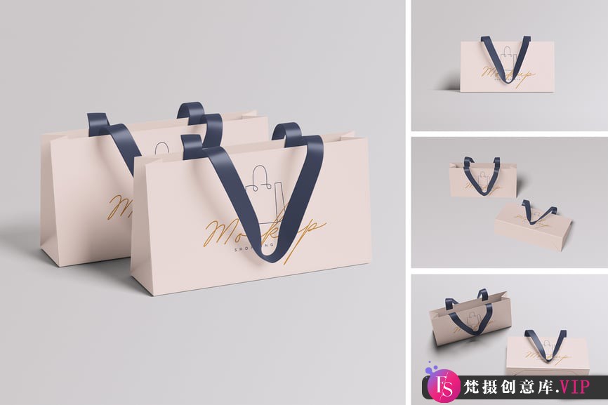 购物袋样机,品牌袋子展示样机
