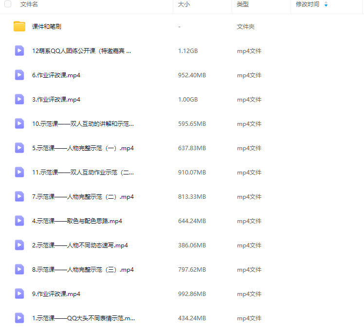 蒜泥尼萌系QQ人冬季团练课2024【画质还可以有课件笔刷】
