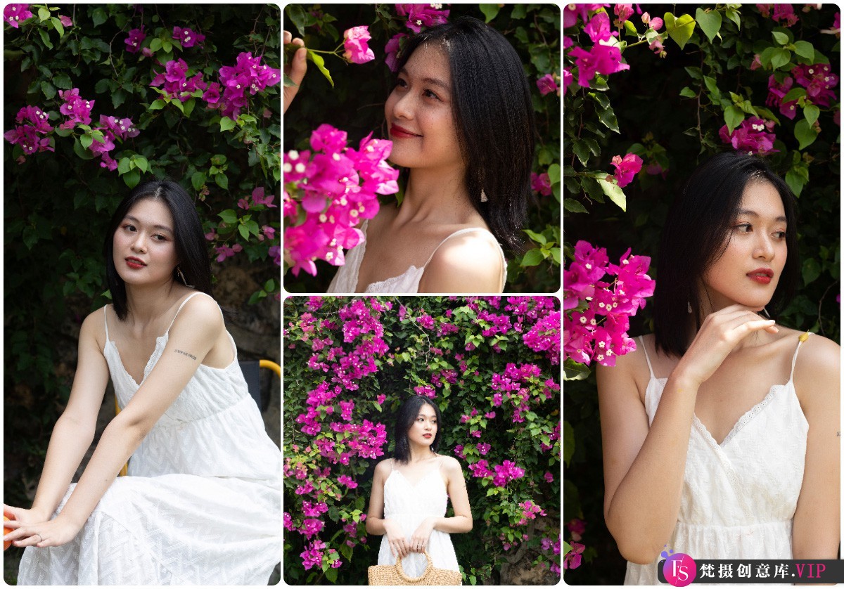 鲜花美女写真人像RAW原图,人像调色练习RAW素材48张