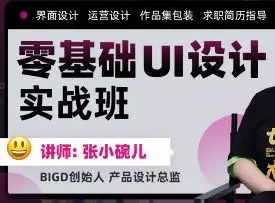 张小碗儿2022零基础UI设计实战班第1期【画质高清只有视频】