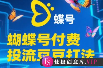 渔财老师·2025蝴蝶号付费投流豆豆打法-梵摄网创
