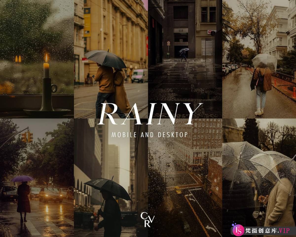 雨天电影情绪氛围：Moody Film Rainy Day Lightroom预设