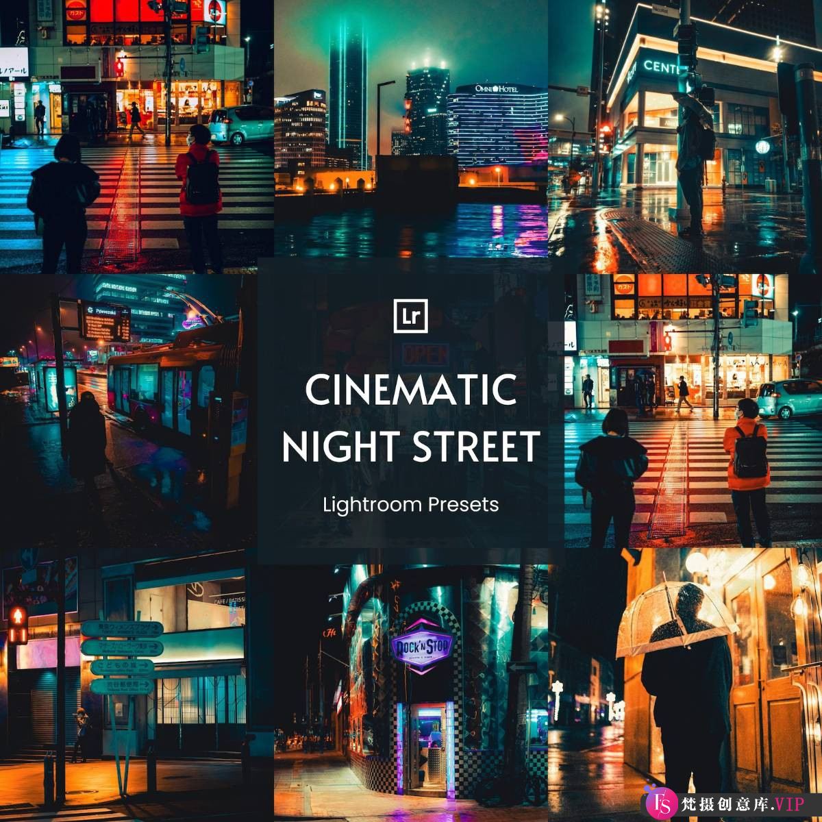 城市霓虹夜景电影风LR预设：Cinematic Night Street Presets