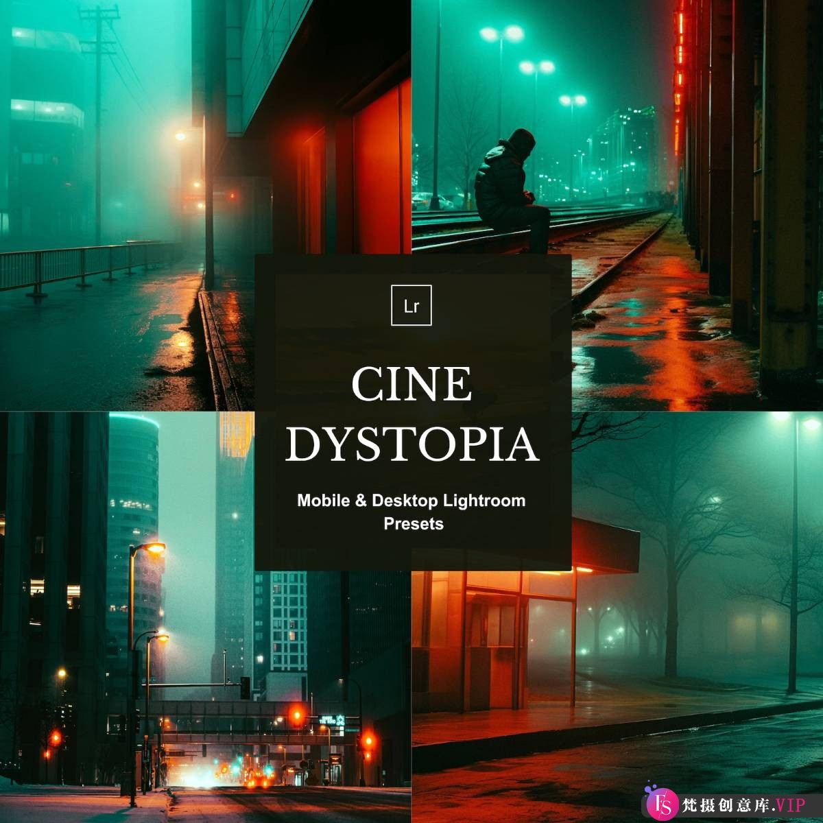 Cinematic Dystopia Presets：街头摄影夜景城市电影风光LR预设