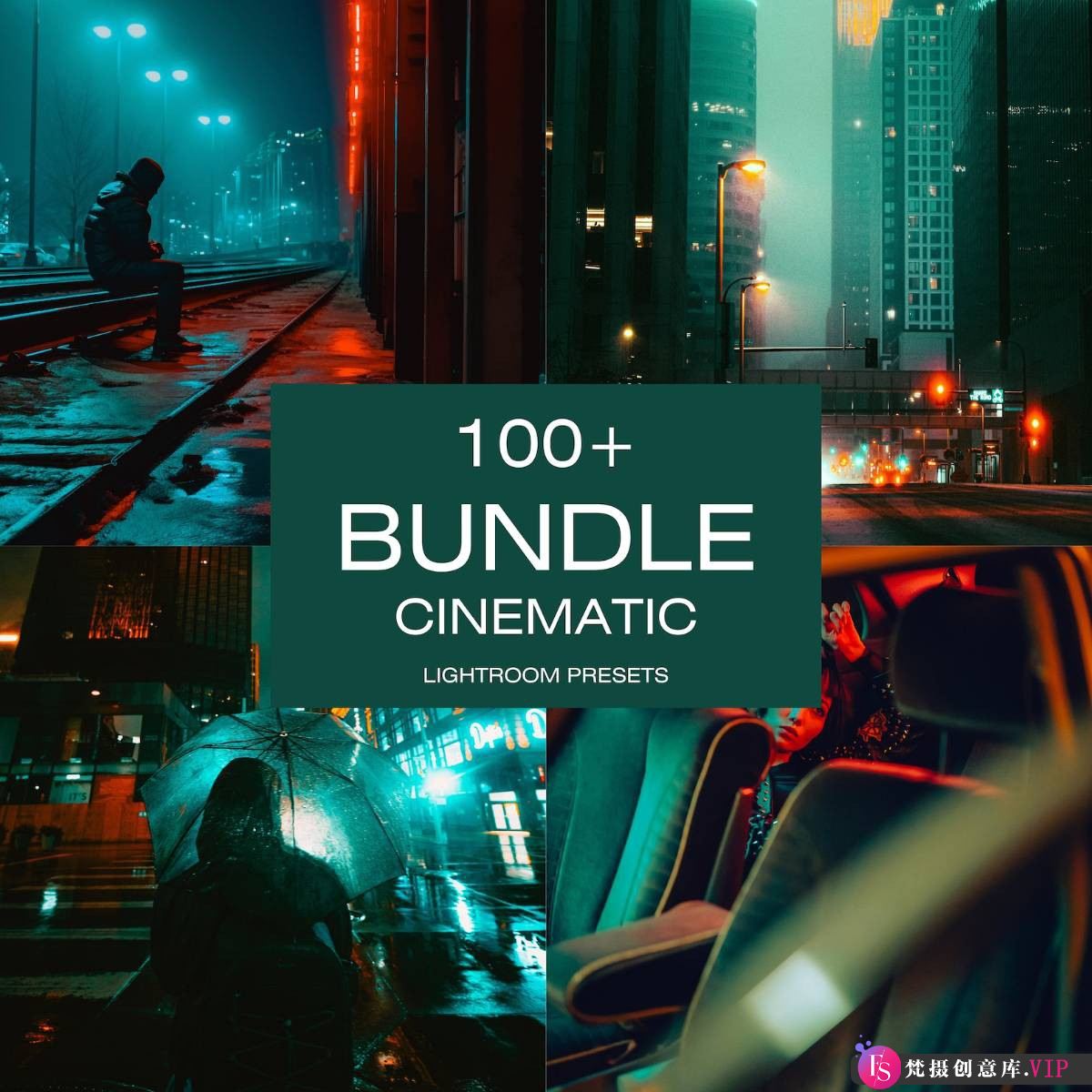 10套电影城市街头夜景风光LR预设：Cinematic Bundle Lightroom Presets