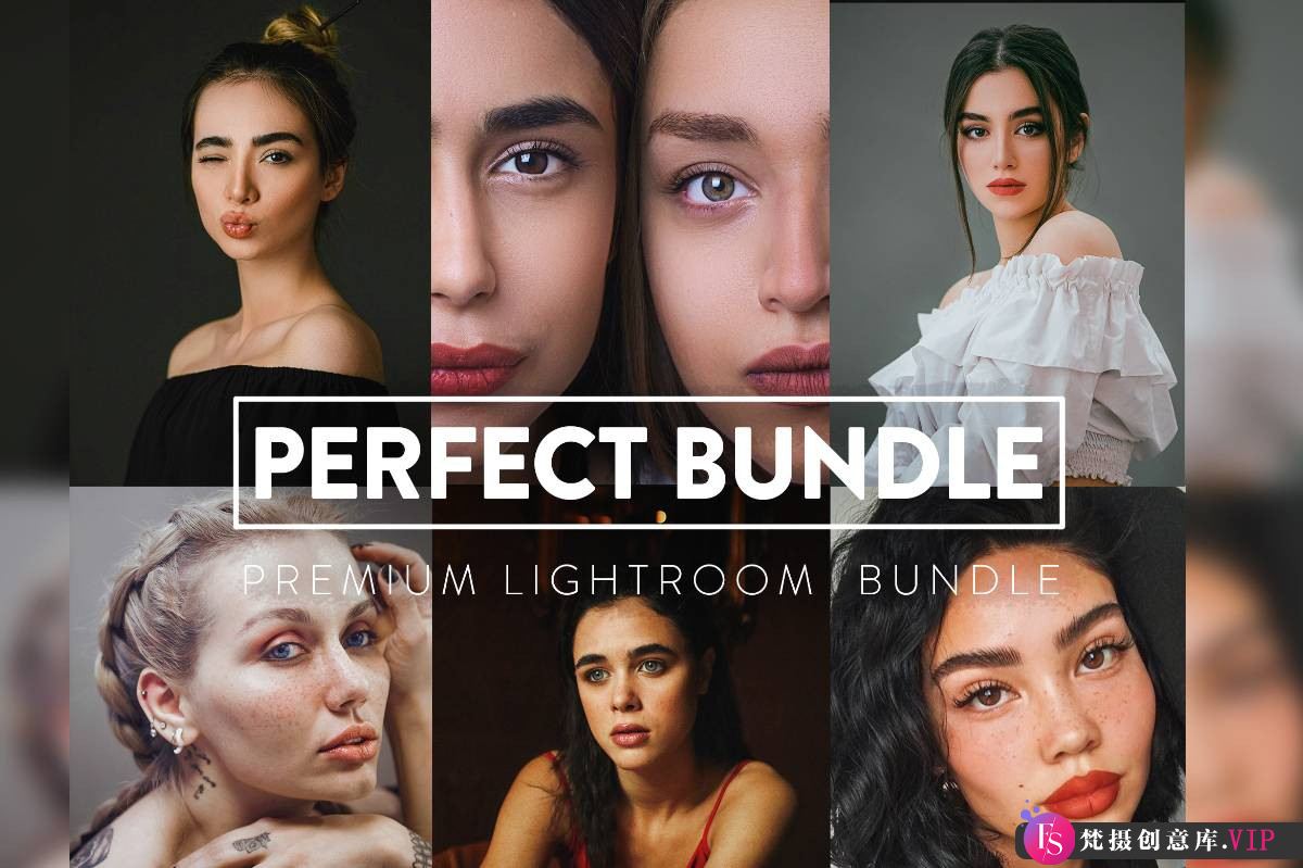 6套人像LR预设：打造完美皮肤修饰调色的Perfect Bundle