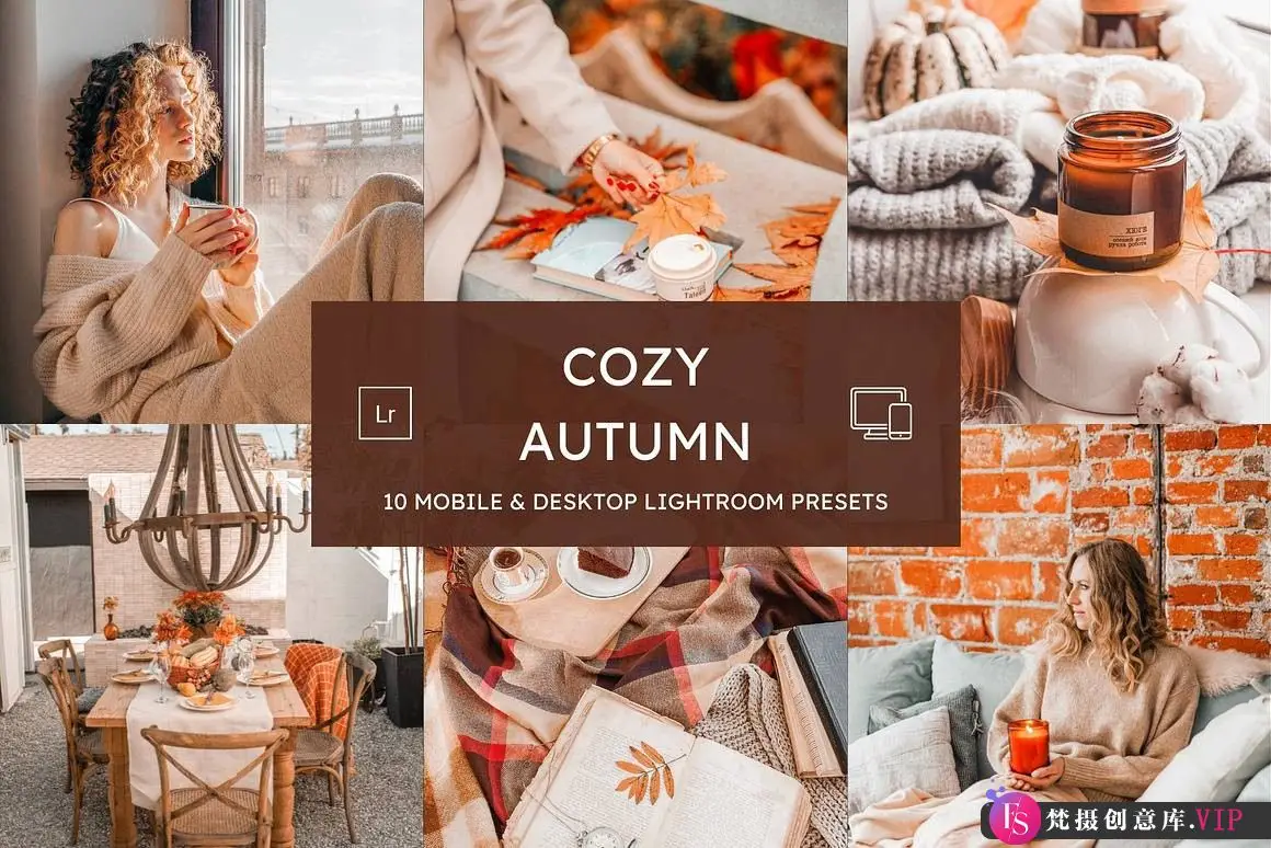 人像LR预设10种秋季温暖人像调色Lightroom预设 Cozy Autumn Lightroom Presets