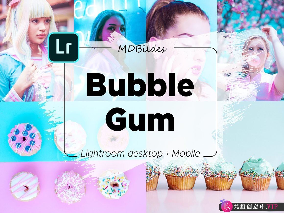 免费LR预设-棉花糖色调后期调色LR预设 Bubble Gum Lightroom Prese-Lightroom预设