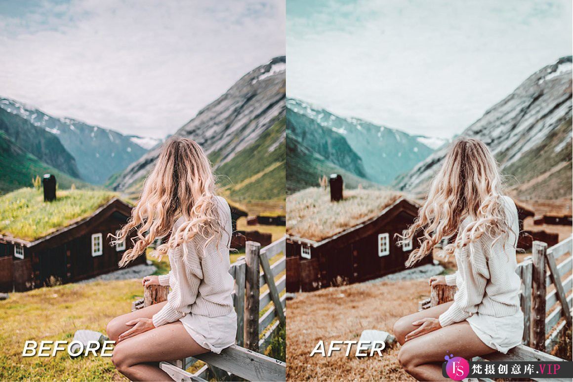 北欧旅拍风光调色LR预设及手机调色滤镜 Nordic Lightroom Presets-Lightroom预设