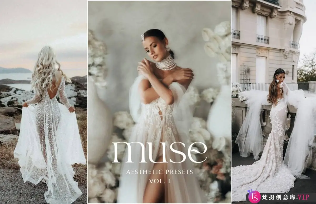 婚礼LR预设高端婚礼LR预设第一季 Vicky Baumann – MUSE DESKTOP PRESETS VOL. 1
