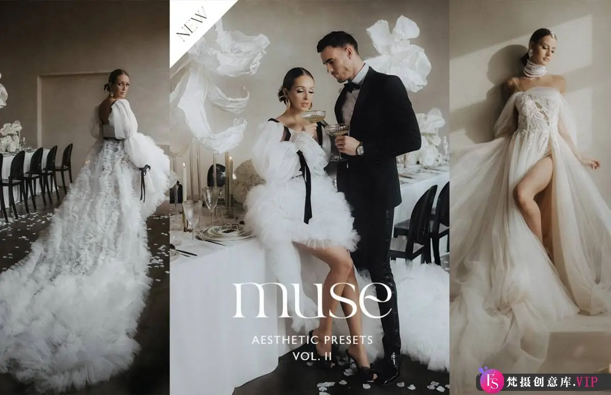 婚礼LR预设高端婚礼LR预设第二季 Vicky Baumann – MUSE DESKTOP PRESETS VOL. 2