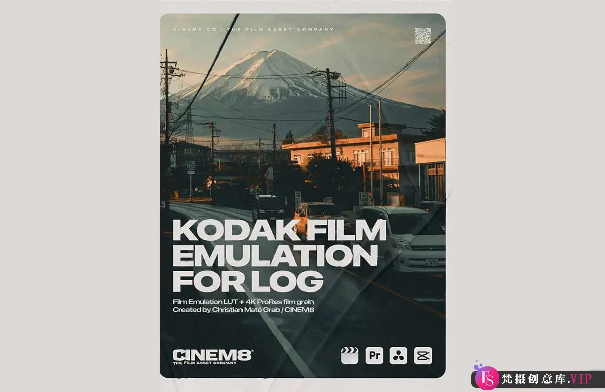 柯达Portra400胶片仿真LUT预设+纹理 CINEM8 Kodak Portra Film