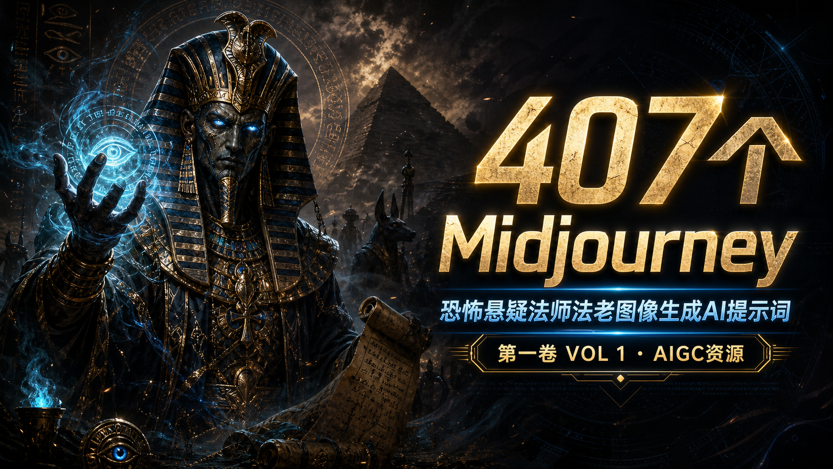 407个Midjourney恐怖悬疑法师法老图像生成AI提示词第一卷 VOL 1-AIGC资源