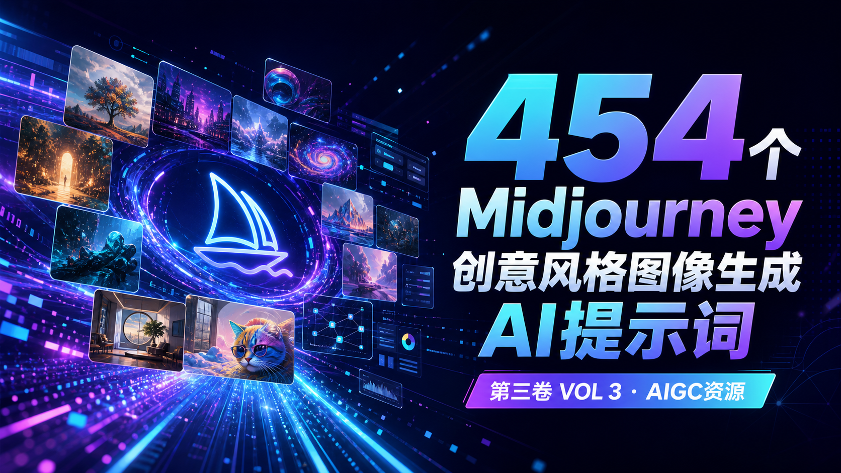 454个Midjourney创意风格图像生成AI提示词第三卷 VOL 3-AIGC资源