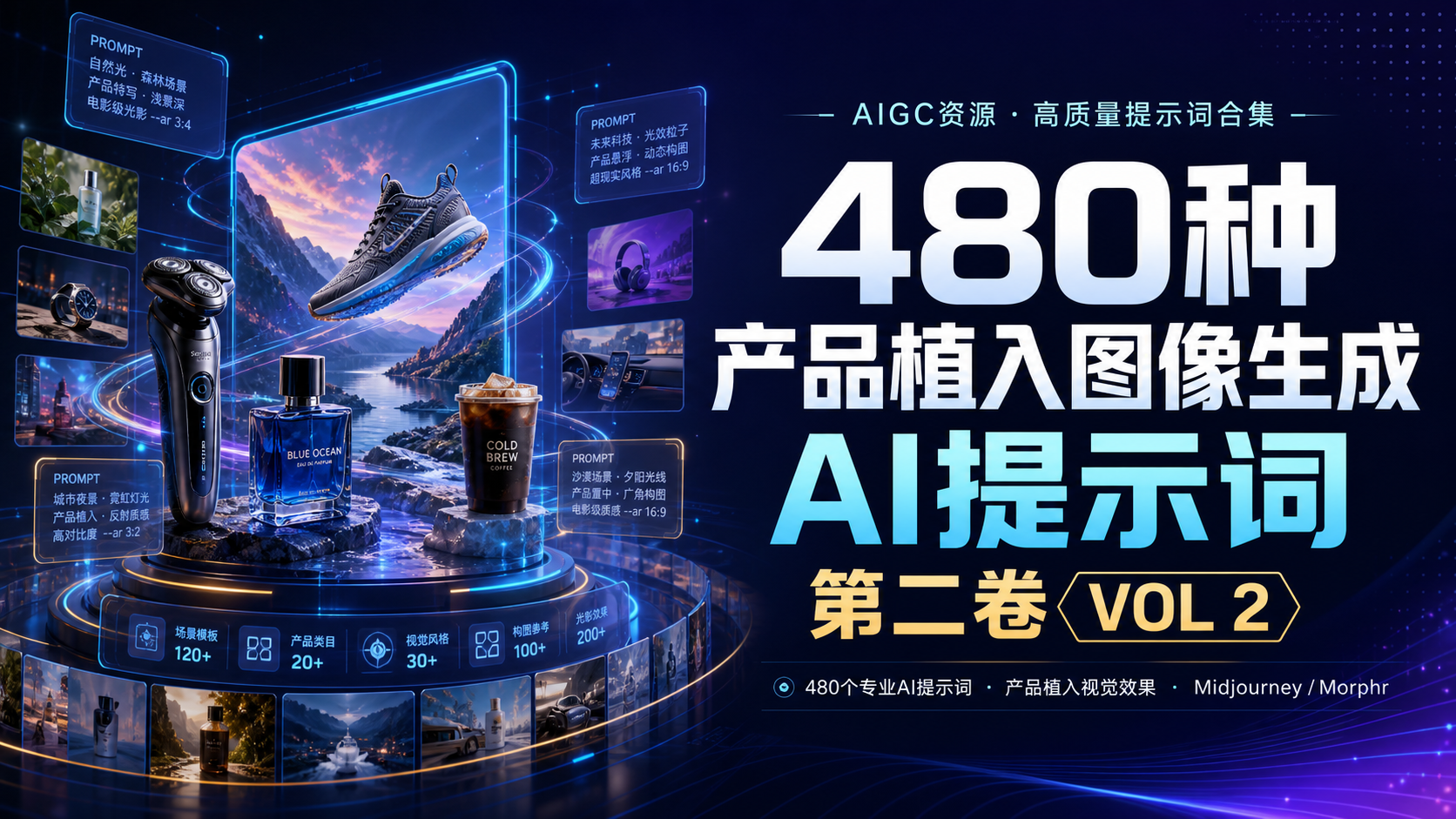 480种产品植入图像生成AI提示词第二卷 VOL 2-AIGC资源