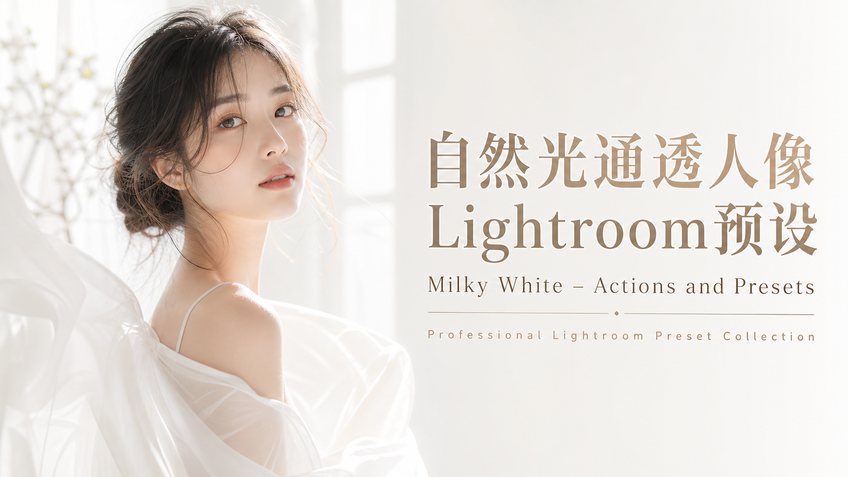 人像LR预设自然光通透人像Lightroom预设 Milky White – Actions and Presets